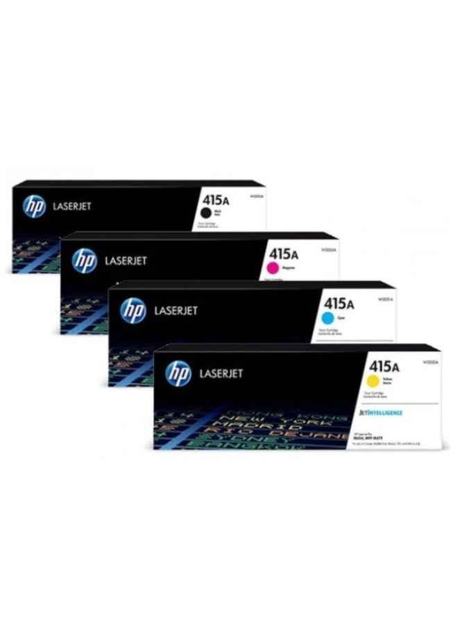 HEWLETT PACKARD HP 415A Toner Cartridges 4 Color Set for HP Color LaserJet Pro M454 MFP M479 - Image 1
